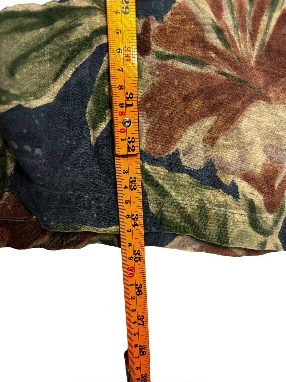 VTG Polo Ralph Lauren Hawaiian Shirt Mens Blue Floral Camp Linen Blend 2XLT